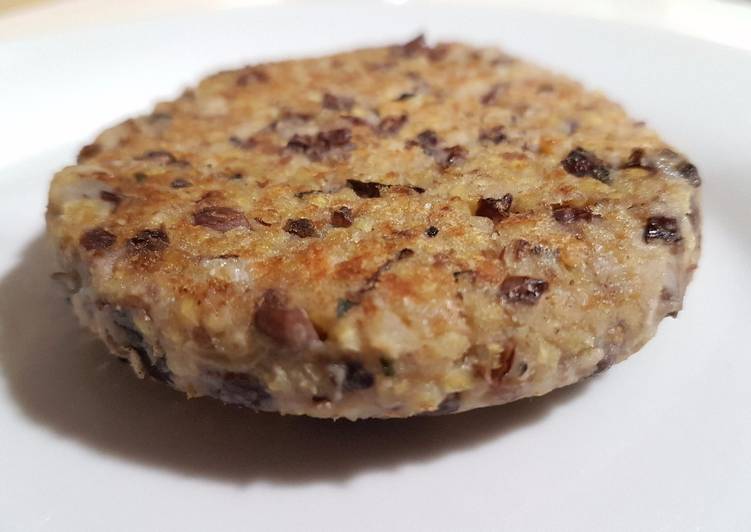 Hamburguesa vegana de azukis y mijo