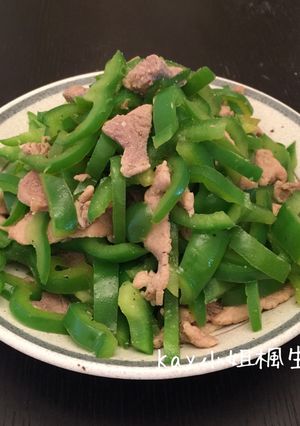 青椒炒肉絲 的食譜成品照片