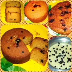 Samolina chocochip wheat flour cake A picture of Samolina chocochip wheat flour cake.