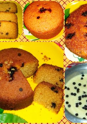 A picture of Samolina chocochip wheat flour cake.