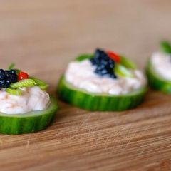 A picture of Smoked salmon mousse bites.