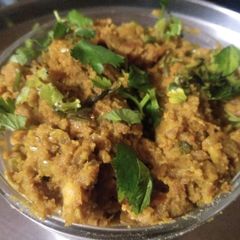 A picture of Besan ka salty Halwa.