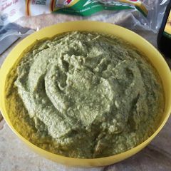 A picture of Kale & zataar hummus.