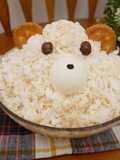 Adorable Peanut Butter Milk Shaved Ice with Bear Decoration