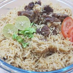 Mutton pulao A picture of Mutton pulao.