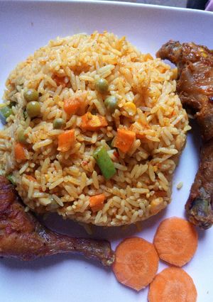 Dafadukan shinkafa mai kayan lambu ainihin hoton girkin