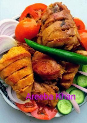 A picture of Tandoori Chicken without oven.