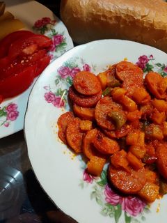 عکسی از دستور خوراک سوسیس 😋