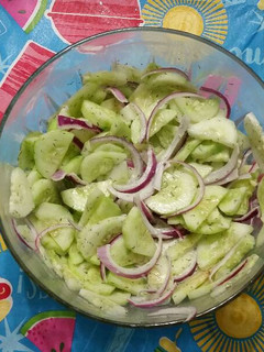 A picture of Mr. Spock's cucumber salad.