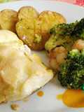 Bacalao gratinado con alioli
