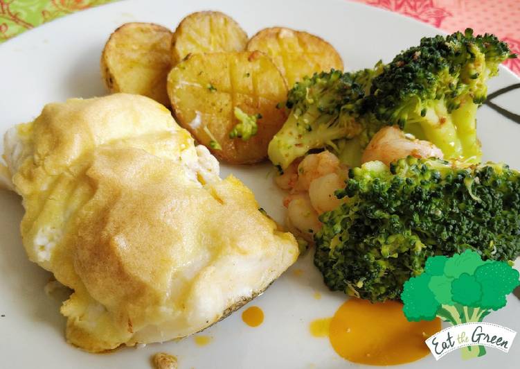 Bacalao gratinado con alioli