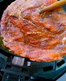 Khô cá bò ép miếng nướng nồi chiên không dầu