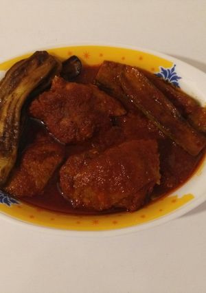 عکسی از دستور خورشت کدو بادمجان با مرغ