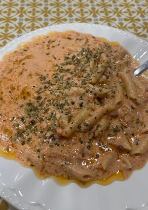 Una foto de Macarrones Rosas