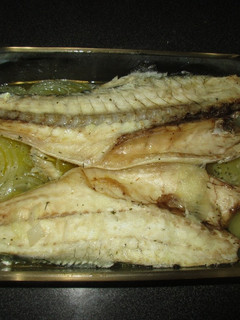 Una foto de Lubina al horno microondas