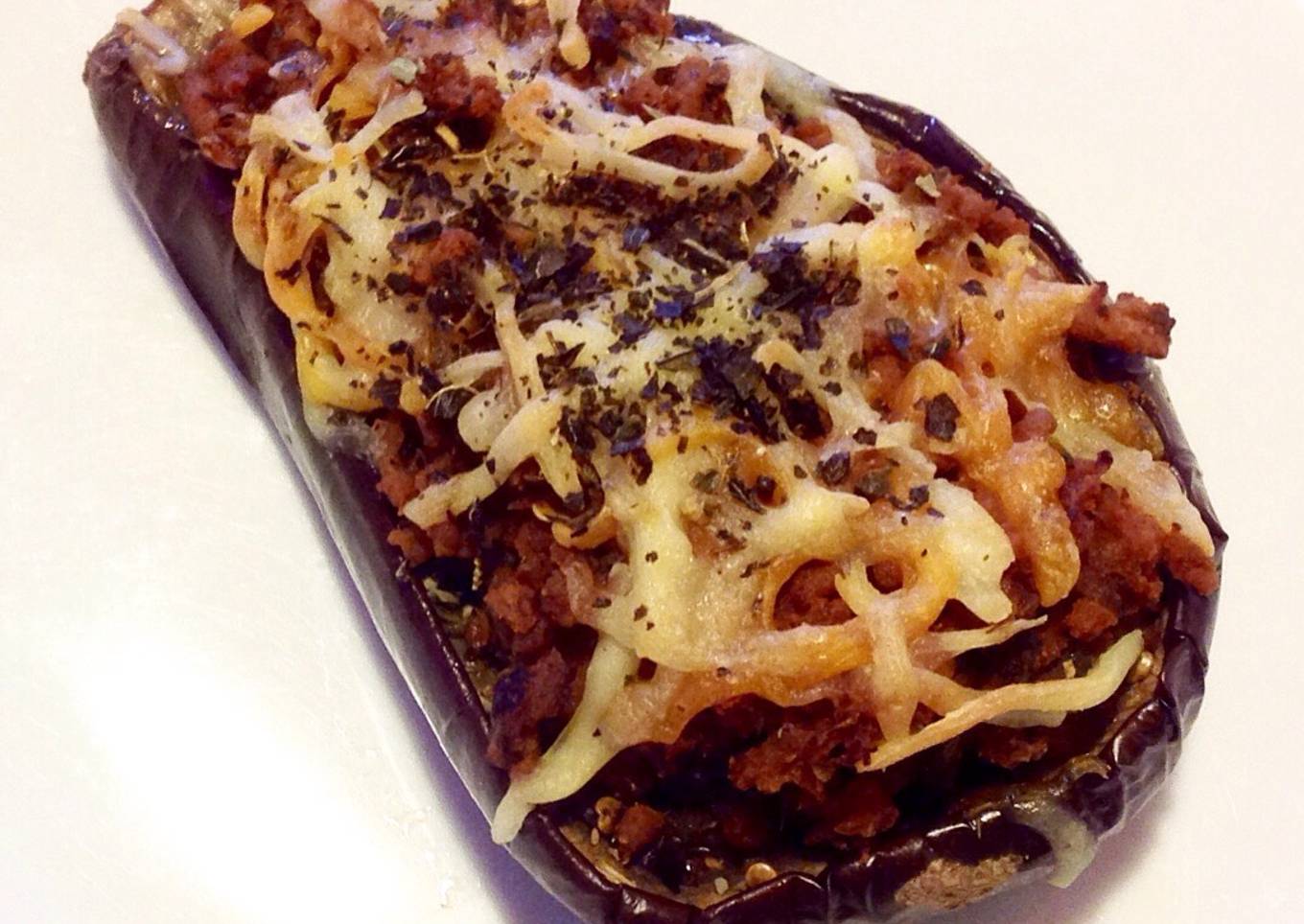 Berenjena rellena saludable