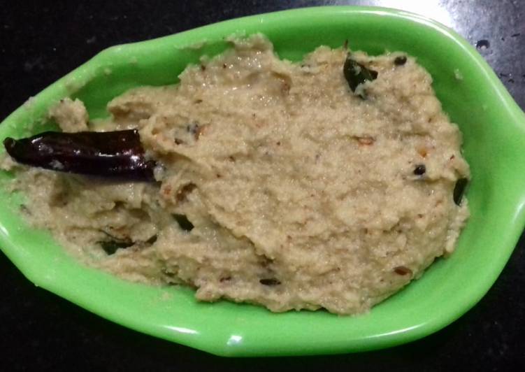 Kobbari chutney (Andhra style) coconut chutney