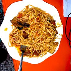 A picture of Spaghetti and Stew.