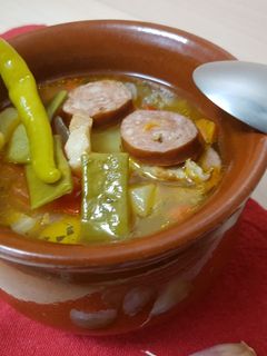 Una foto de Ciorba ardeleneasca de fasole verde (guiso de judías verdes)