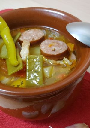 Una foto de Ciorba ardeleneasca de fasole verde (guiso de judías verdes)