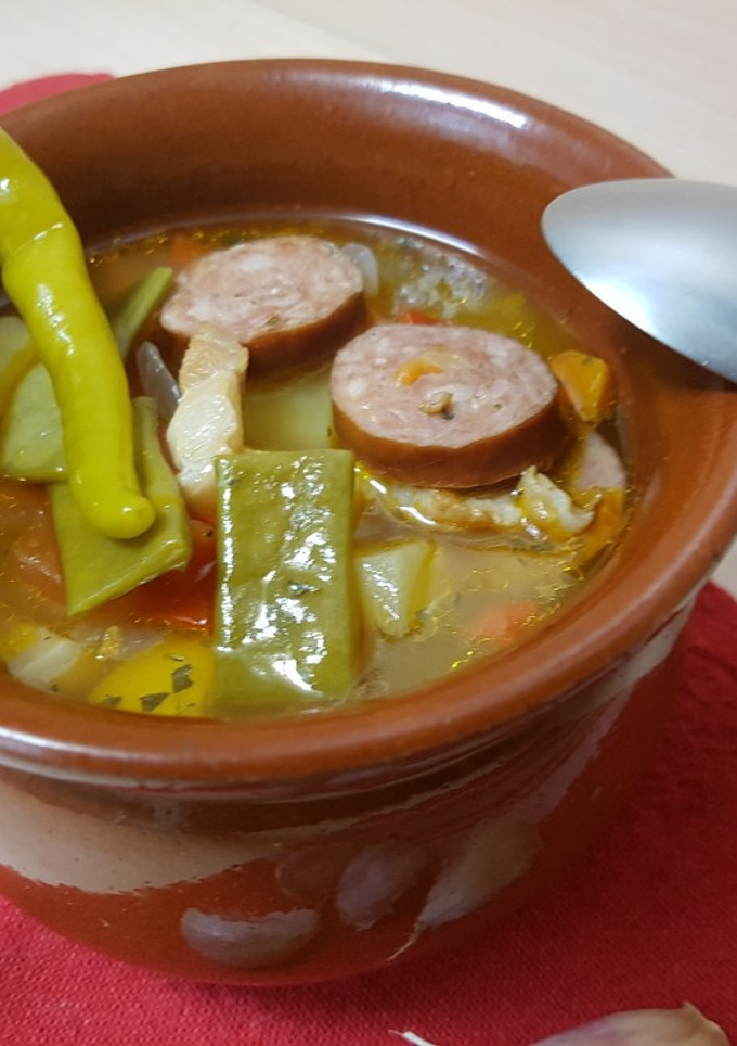 Una foto de Ciorba ardeleneasca de fasole verde (guiso de judías verdes)