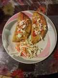 Empanadas de papa con ensalada de Repollo