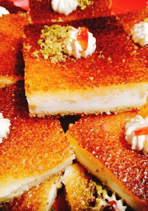 صورة لوصفة البسبوسة بالقشطة 😍