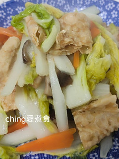 十分鐘上菜-白菜豆皮素食年菜 的食譜成品照片