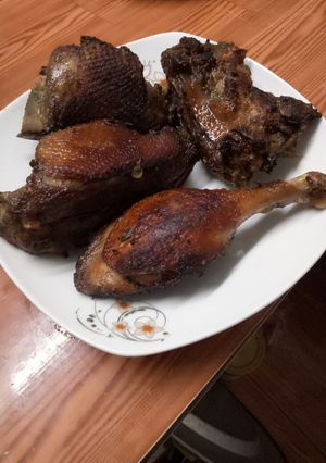Hình của món Vịt áp chảo ngũ vị.
