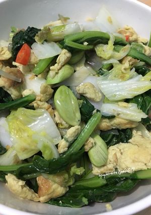 Foto resep Oseng2 sawi telur pete