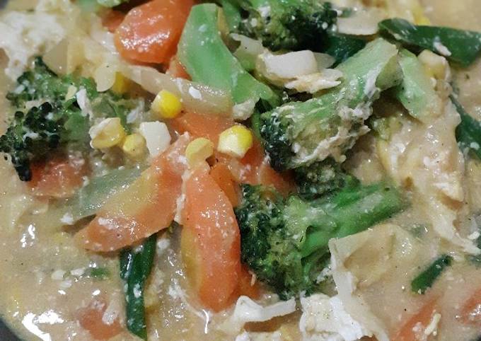 Tumis sayur asam manis cream