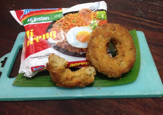 Viral!! begini cara membuat 
donat indomie kekinian