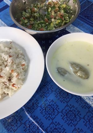 صورة لوصفة كوسة بلبن او شيخ المحشي
