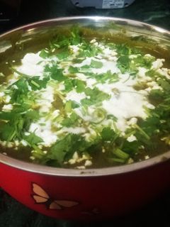 A picture of Palak Paneer.