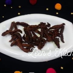A picture of Hyderabadi Fried Sun Dried Lamb Kababs.