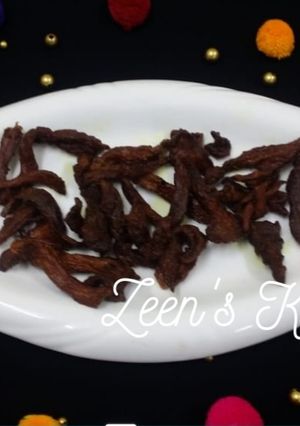 A picture of Hyderabadi Fried Sun Dried Lamb Kababs.