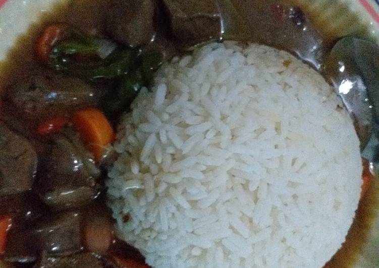 Step-by-Step Guide to Prepare Favorite White rice with kidney sauce