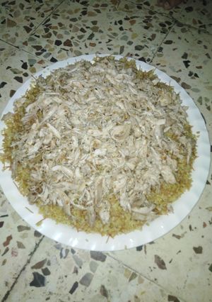 صورة لوصفة اطيب برغل مع قطع الفروج