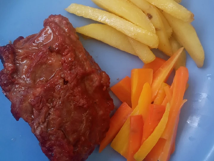 Cara Gampang Membikin Resep Steak barbeque sapi yang Enak Banget Anti Ribet, Menggugah Selera