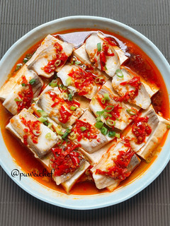 剁椒魚蒸豆腐 的食譜成品照片