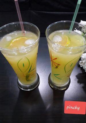 A picture of Orange cucumber mocktails totally mind refreshing drinks.