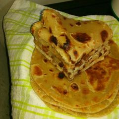A picture of Chapati with lemon zest.