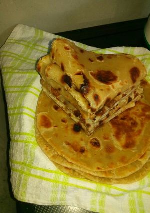 A picture of Chapati with lemon zest.