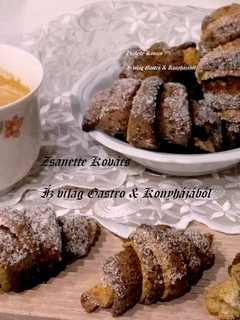Kakaós vaníliás cukorral szórt tea kiflik recept fotója