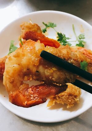Hình của món Tôm kho tàu.