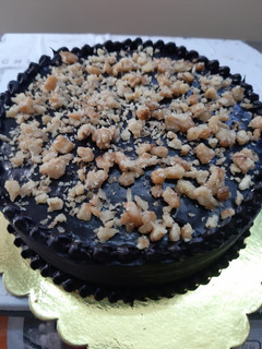 A picture of Chocolate Walnut cake.