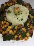 Guiso de elote seco y porotos negros