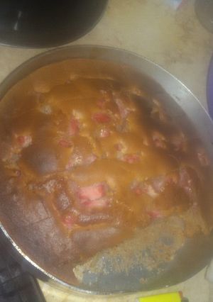 صورة لوصفة كيكة بقطع الفراولة