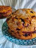Torta ciocco bianco con carote o mirtilli