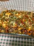 Gratin de fenouil aux champignons, tomates, mozzarella et crème de parmesan
